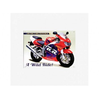 Tac Signs - Plăcuță metalică decorativă [30x41cm] - CBR 900 R Fire Blade